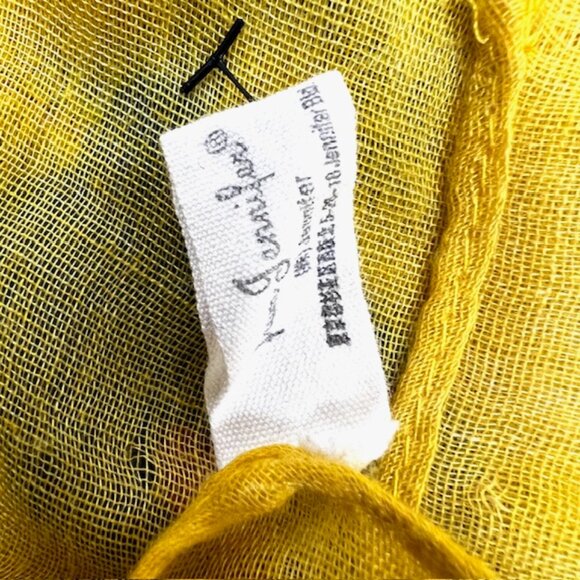 Jennifer, Scarf/wrap 72"x34"  soft cotton mixed, yellow blue dot printed (45) - Picture 4 of 7